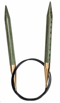 Lana Grossa Rundstricknadel / 80 cm Design Holz Signal  - "Wolle im Hof" | 10,0 mm