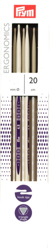 Prym Strumpfstricknadeln CUBICS Natural, 20 Cm, Stärke 8,00 Mm – Quadratisch Für Gleichmäßige Maschen
