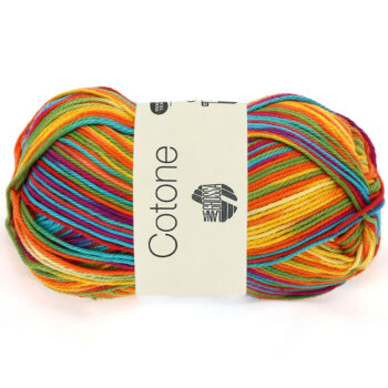 COTONE PRINT | 306 - Gelb/Orange/Türkis/Grün/Koralle/Violett