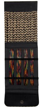 Nadelspiel Set - Design-Holz multicolor| klein | 15 cm | schwarz