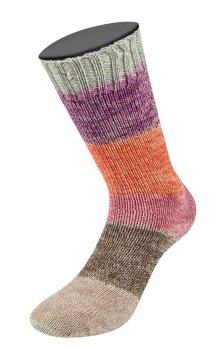 GOMITOLO MEILENWEIT | 4014 - Fuchsia/Mandarin/Pink/Dunkelbraun/Rosenholz/Hellgrau
