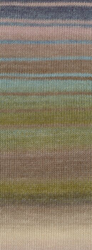 GOMITOLO ARTE | 1018 - Aubergine/Graublau/Olivbraun/Beige/Mint/ Zartgrau