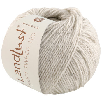 LANDLUST SOFT TWEED 180 | 125 - Silbergrau Meliert