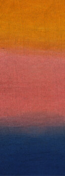 MERINO LACE AQUARELL | 7 - Orange/Nelkenrosa/Dunkelblau