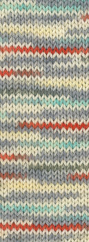 MW 100 CASHMERE PICCOLO | 113 - Maus-/Dunkelgrau/Ecru/Orientrot/Graugrün/ Minttürkis/Vanille