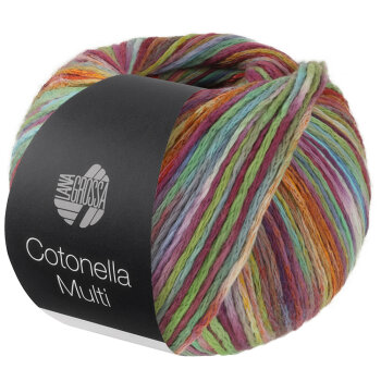 COTONELLA MULTI | 112 - Aubergine/Türkis/Gelb/Frühlingsgrün/Rot bunt*